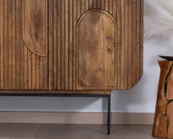 Clearance Buffet 4 portes style newtro en manguier