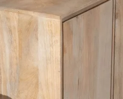 Online Buffet épuré en manguier massif 180 cm 3 portes et tiroirs 