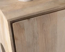 Online Buffet épuré en manguier massif 180 cm 3 portes et tiroirs 