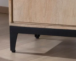 Online Buffet épuré en manguier massif 180 cm 3 portes et tiroirs 