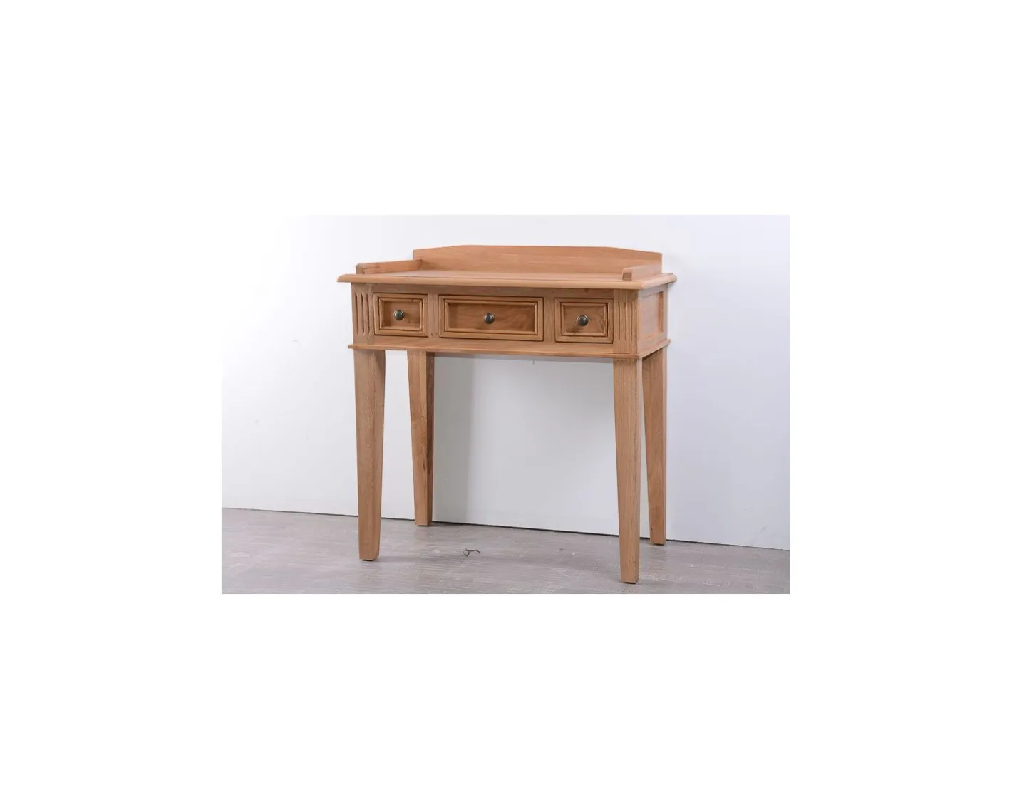 Hot Bureau chêne massif 3 tiroirs "Campagnol" Console|Meuble D'Entrée