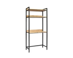 Discount Bureau industriel métal et bois de manguier avec étagères "Atelier" Bureau
