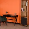Outlet Bureau noir en bois et métal 120cm "Atelier" Bureau