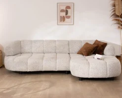 Clearance Canapé avec assise électrique et méridienne à droite