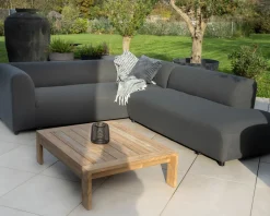 Clearance Canapé chauffant spécial extérieur en tissu anthracite 
