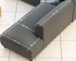 Clearance Canapé chauffant spécial extérieur en tissu anthracite 