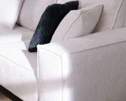 Sale Canapé confort 3 places en velours blanc 