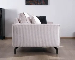 Sale Canapé confort 3 places en velours blanc 