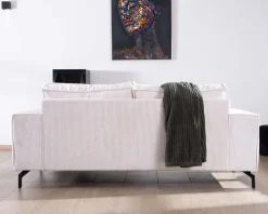 Sale Canapé confort 3 places en velours blanc 