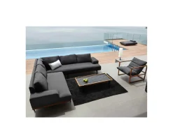 Best Canapé d'angle extérieur haut de gamme tissu Sunbrella 