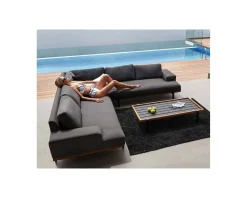 Best Canapé d'angle extérieur haut de gamme tissu Sunbrella 