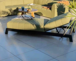 Clearance Canapé d'angle haut de gamme spéciale extérieur tissu vert