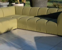 Clearance Canapé d'angle haut de gamme spéciale extérieur tissu vert