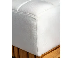 Discount Canapé d'angle pour terrasse et jardin en tissu Sunbrella écru 