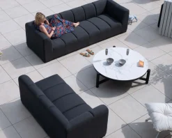 Online Canapé d'angle spécial extérieur tissu gris foncé haut de gamme 