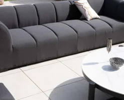 Online Canapé d'angle spécial extérieur tissu gris foncé haut de gamme 