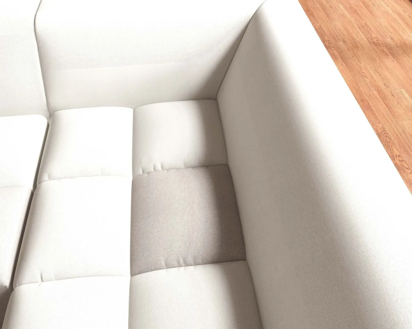 Hot Canapé en angle avec méridienne design lounge & chill "Casa Nova" bicolore beige et gris Canapé D'Angle|Canapé 3 Places