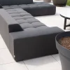 New Canapé extérieur design retour gauche gris foncé "Lazy Beach" Canapé De Jardin
