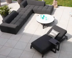 New Canapé extérieur design retour gauche gris foncé 