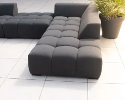 New Canapé extérieur design retour gauche gris foncé 