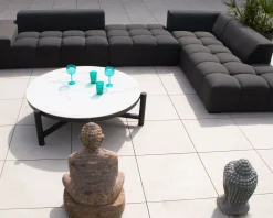 New Canapé extérieur design retour gauche gris foncé 