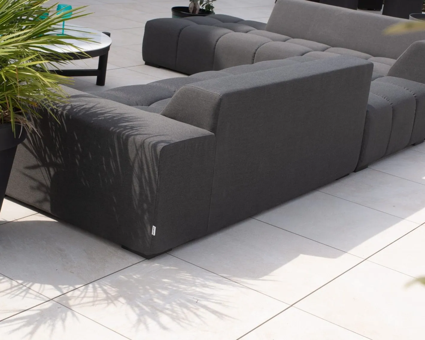 Best Canapé extérieur moderne retour droit gris foncé "Lazy Beach" Canapé De Jardin