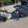 Online Canapé panoramique modulaire spécial extérieur en tissu gris clair "Kacang" Canapé De Jardin|Salon De Jardin