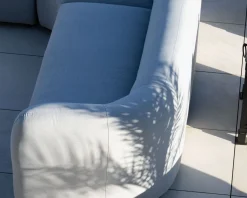 Online Canapé panoramique modulaire spécial extérieur en tissu gris clair 