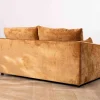 Sale Canapé 2 places contemporain esprit cosy “Odéa” en tissu jaune moutarde Canapé 3 Places|Canapé Droit Fixe