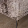Sale Canapé 3 places esprit rétro en tissu chenillé doux gris cendré "Paloma" Canapé 3 Places|Canapé Droit Fixe