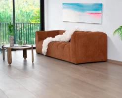 Sale Canapé 3 places tissu bouclette rouille 