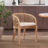 Hot Chaise de jardin en teck et rotin "Wilma" Chaise