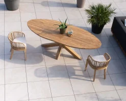 Hot Chaise de jardin en teck et rotin