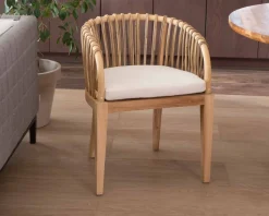 Hot Chaise de jardin en teck et rotin