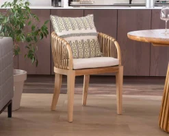 Hot Chaise de jardin en teck et rotin
