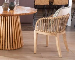 Hot Chaise de jardin en teck et rotin