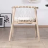 Online Chaise de repas en bois et corde tressée "Katue" Chaise