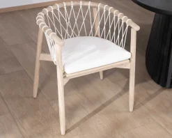 Online Chaise de repas en bois et corde tressée
