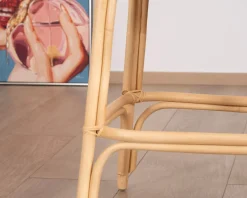Clearance Chaise haute en rotin style ethnique chic 