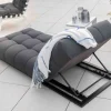 Sale Chaise longue haut de gamme en tissu Sunbrella gris foncé "Lazy Beach" Bain De Soleil