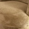 Sale Chauffeuse design enveloppant sur pied 360° en tissu chenillé vert doré "Ladoga" Fauteuil