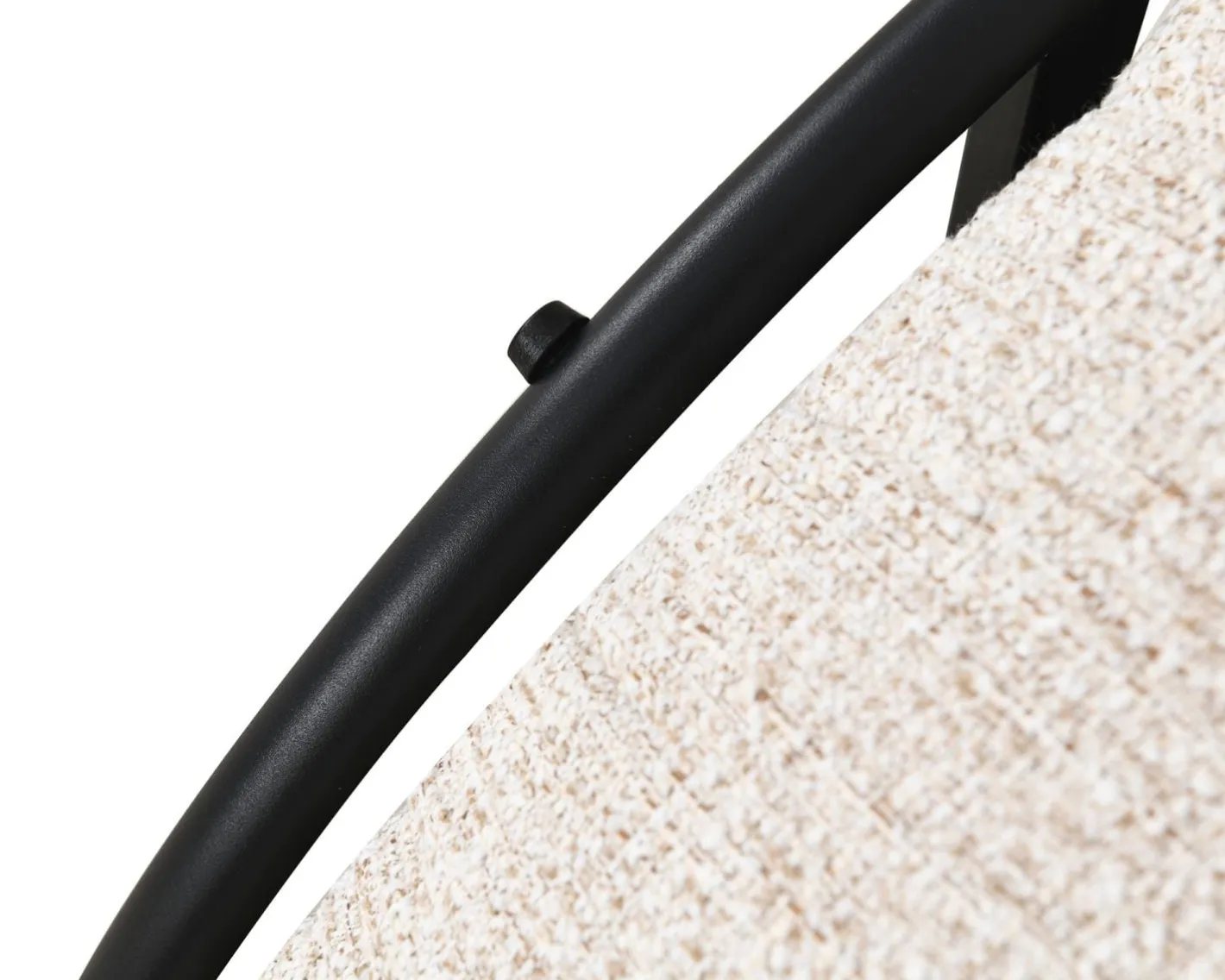 New Chauffeuse effet boule avec surpiqures en tissu bouclette beige tramé "Sweet Culture" esprit cocoon Fauteuil