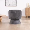 Clearance Chauffeuse pivotante 360° en tissu chenillé gris "Ladoga" Fauteuil