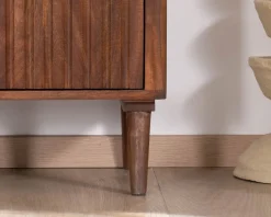 Discount Colonne de rangement salle de bain en manguier foncé