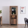 Best Colonne vitrée en palissandre "Enoa" avec rétroéclairage Vaisselier|Vitrine Et Argentier