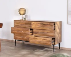 Online Commode en manguier et pieds métal style rétro 