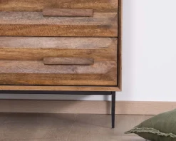 Online Commode en manguier et pieds métal style rétro 