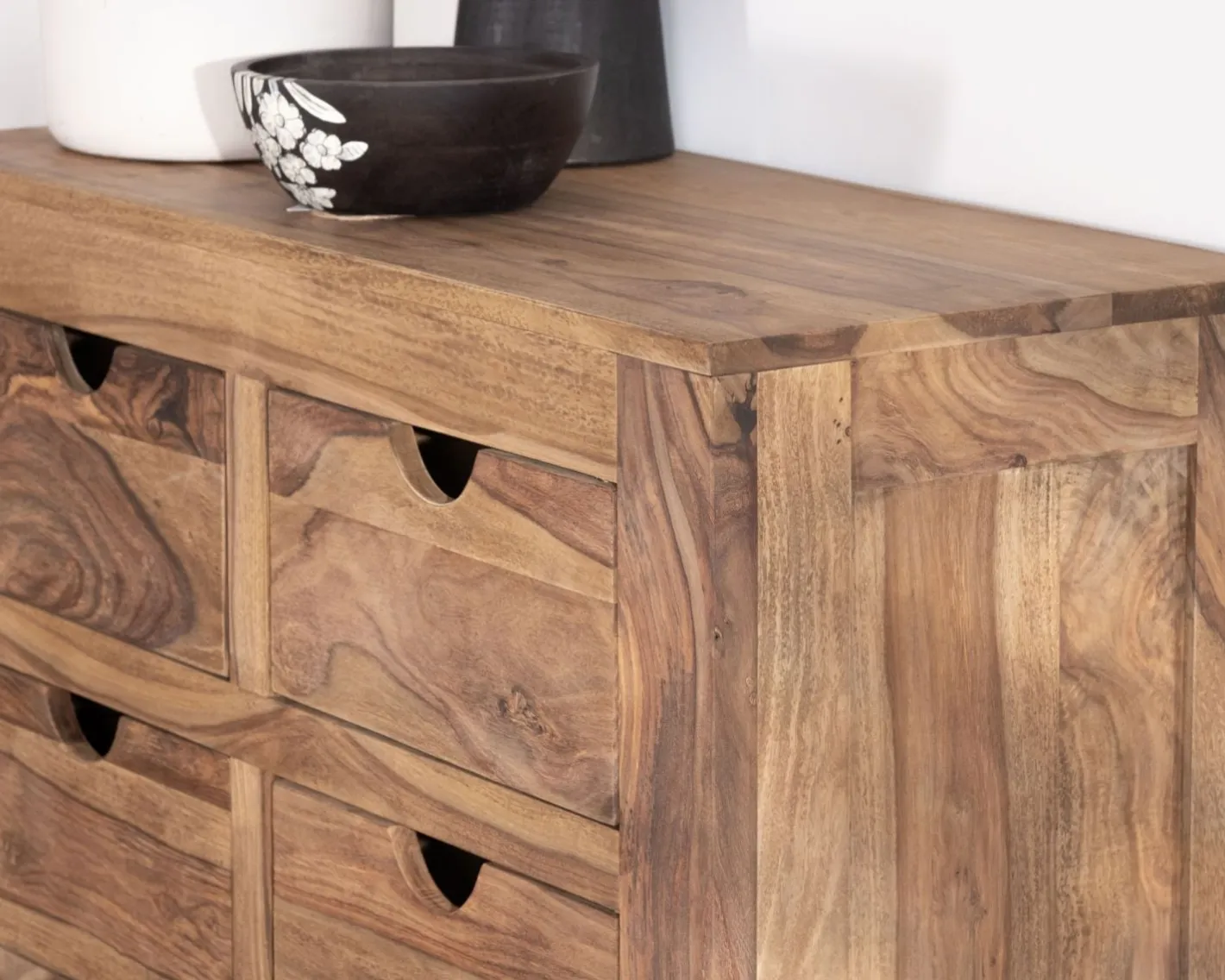 Outlet Commode en palissandre à 8 tiroirs "Kalanohé" Commode