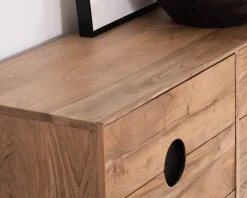 Commode rétro 8 tiroirs en acacia naturel "Spot" Commode