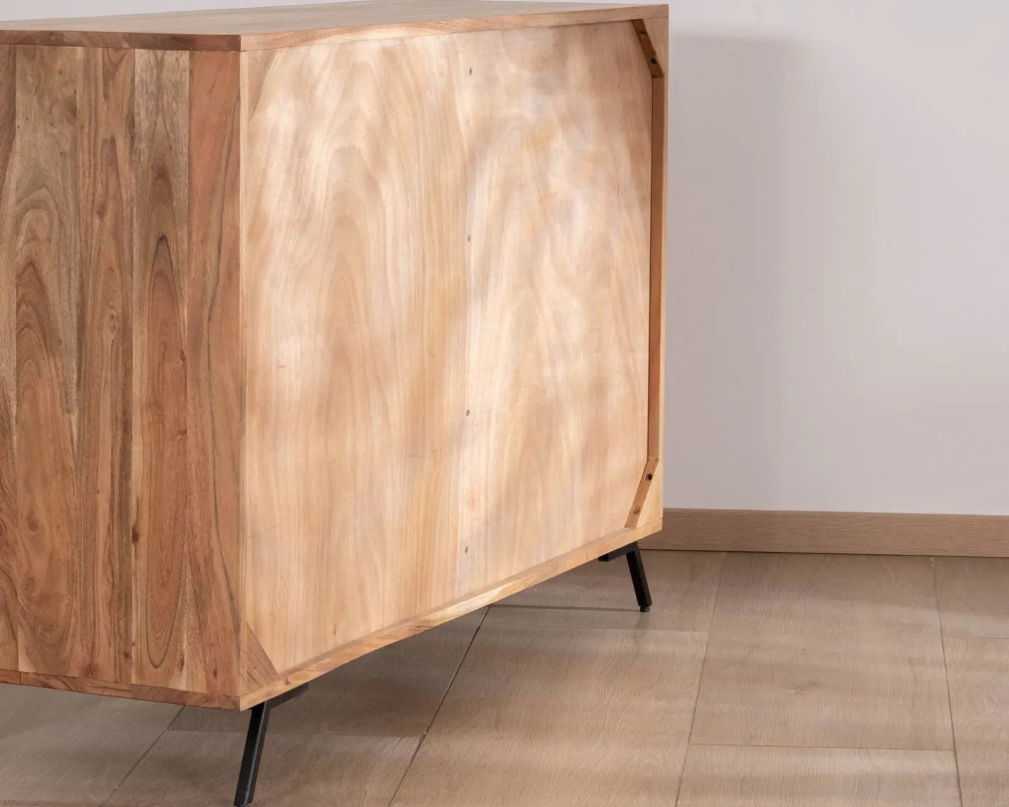 Commode rétro 8 tiroirs en acacia naturel "Spot" Commode